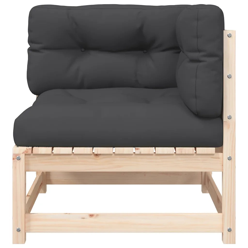 Divano da Giardino con Cuscini a 2 Posti-Sofa da Giardino-Divano da esterno in Legno Massello Pino