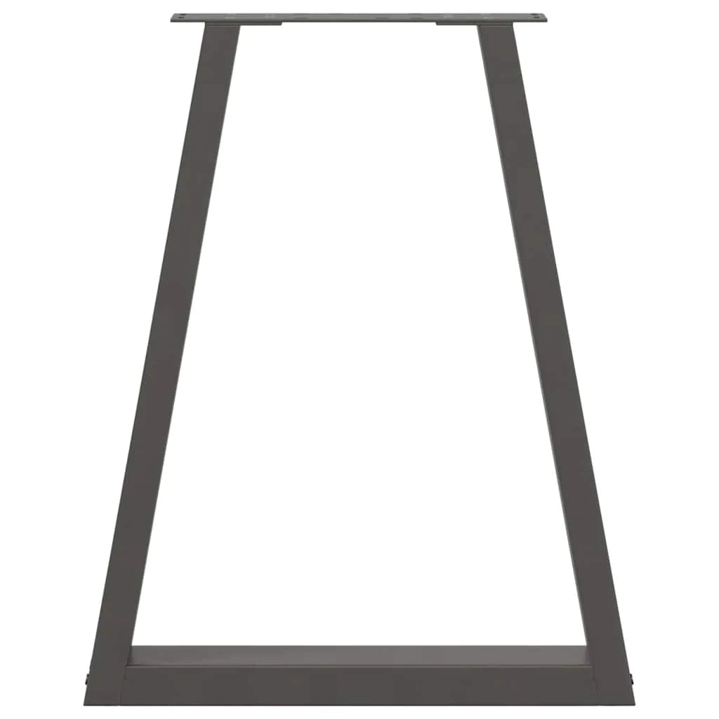 Set di 2 gambe regolabili per tavolo da pranzo a V 60 x 72-73,3 cm in acciaio antracite 02_0056858