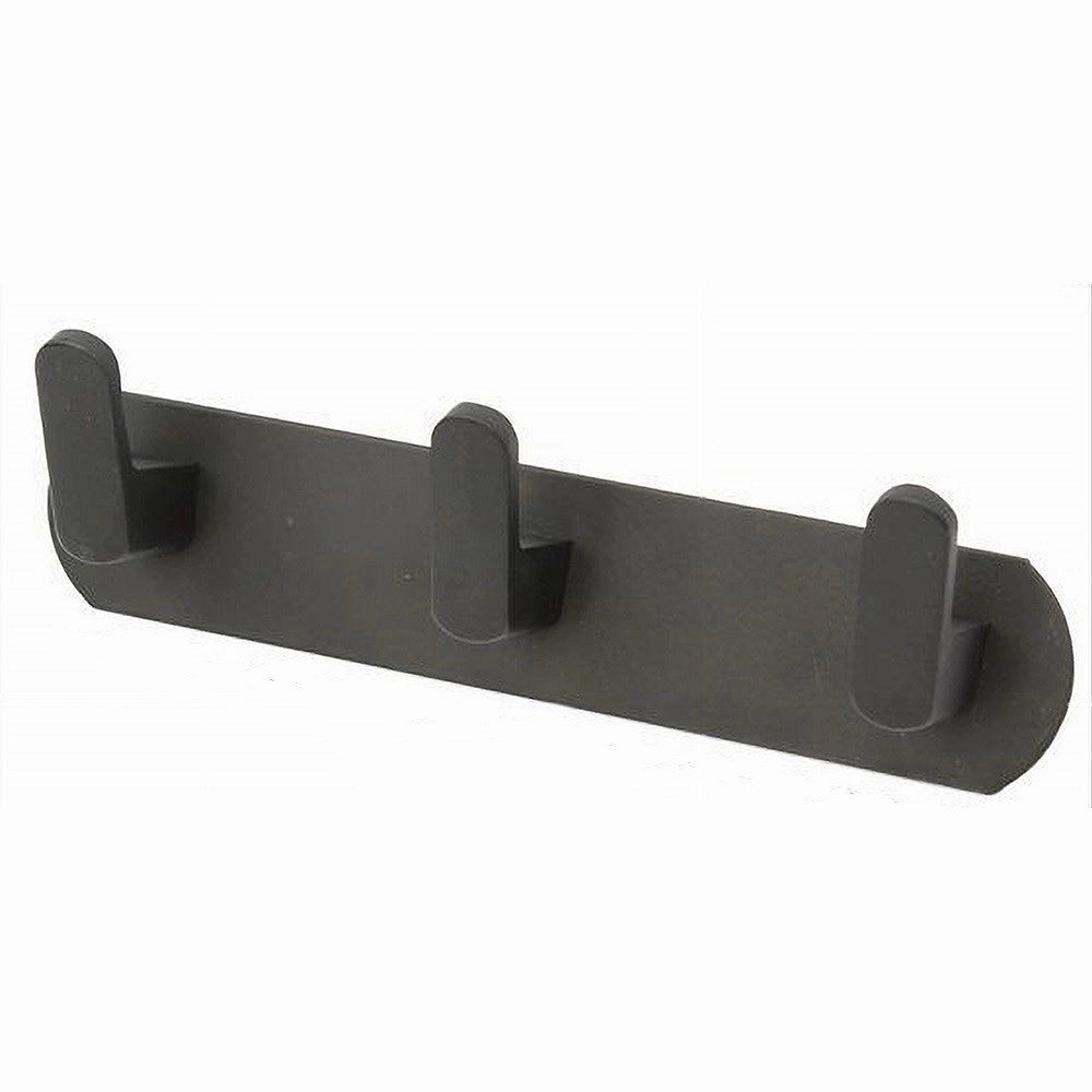 Trade Shop - Appendiabiti Con 3 Ganci Appendino Portasciugamano Bagno Casa Cucina Nero 59737 -