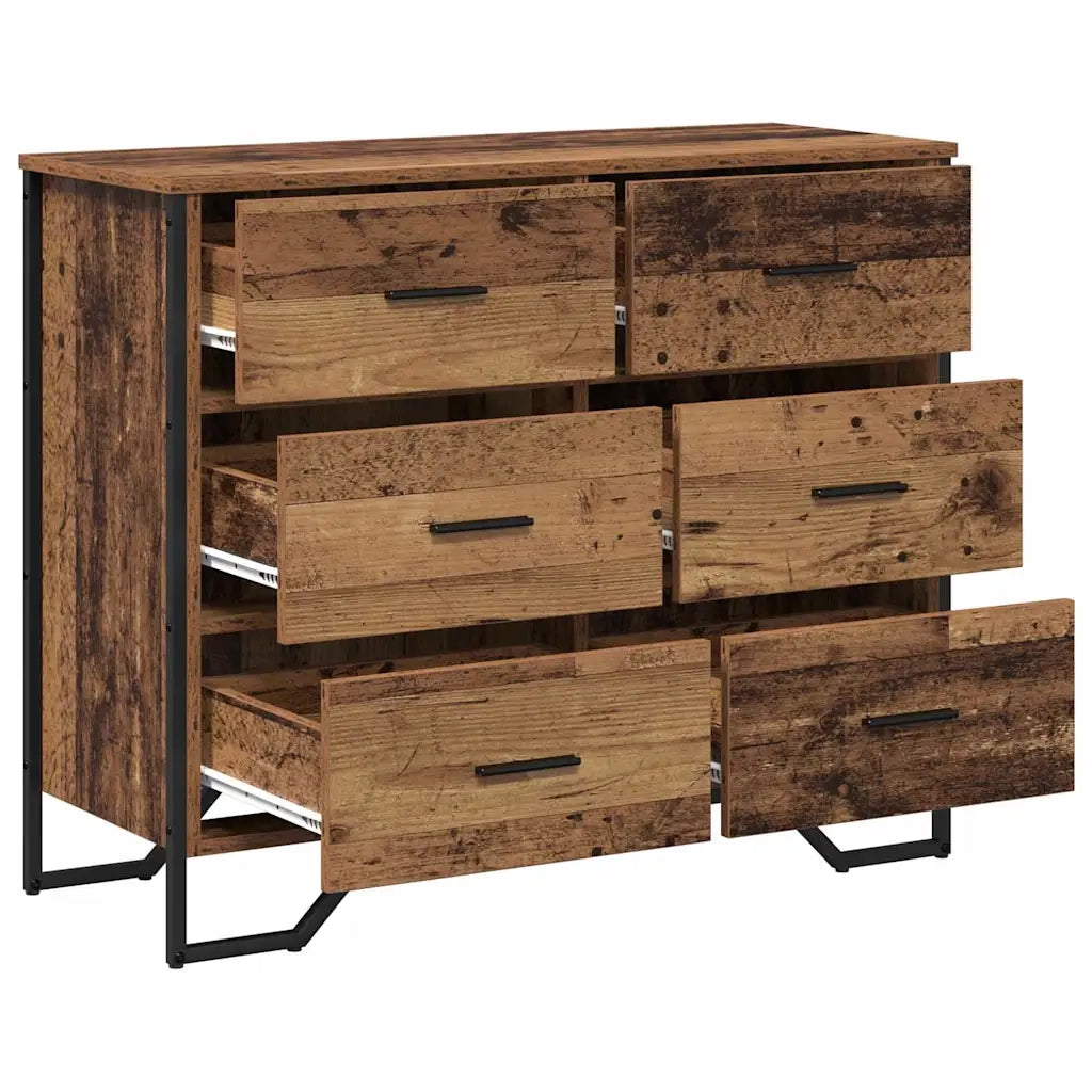 Cassettiera 2 pz Legno vecchio 91 x 35,5 x 74,5 cm CFW7543952