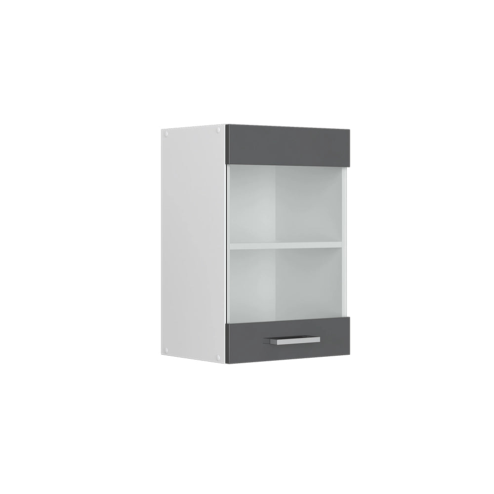Vicco Pensile universale Antracite lucido 40 cm con anta in vetro