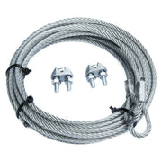CAVO RICAMBIO PORTE BASCULANTI FUNE D. 4mm GANCIO AD ASOLA + 2 MORS. CONTRAPPESO