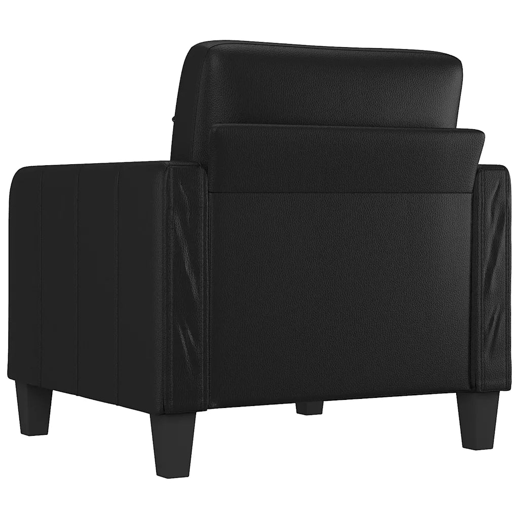 Divano Sedia-Poltrona Nera 60 cm in Similpelle 632182