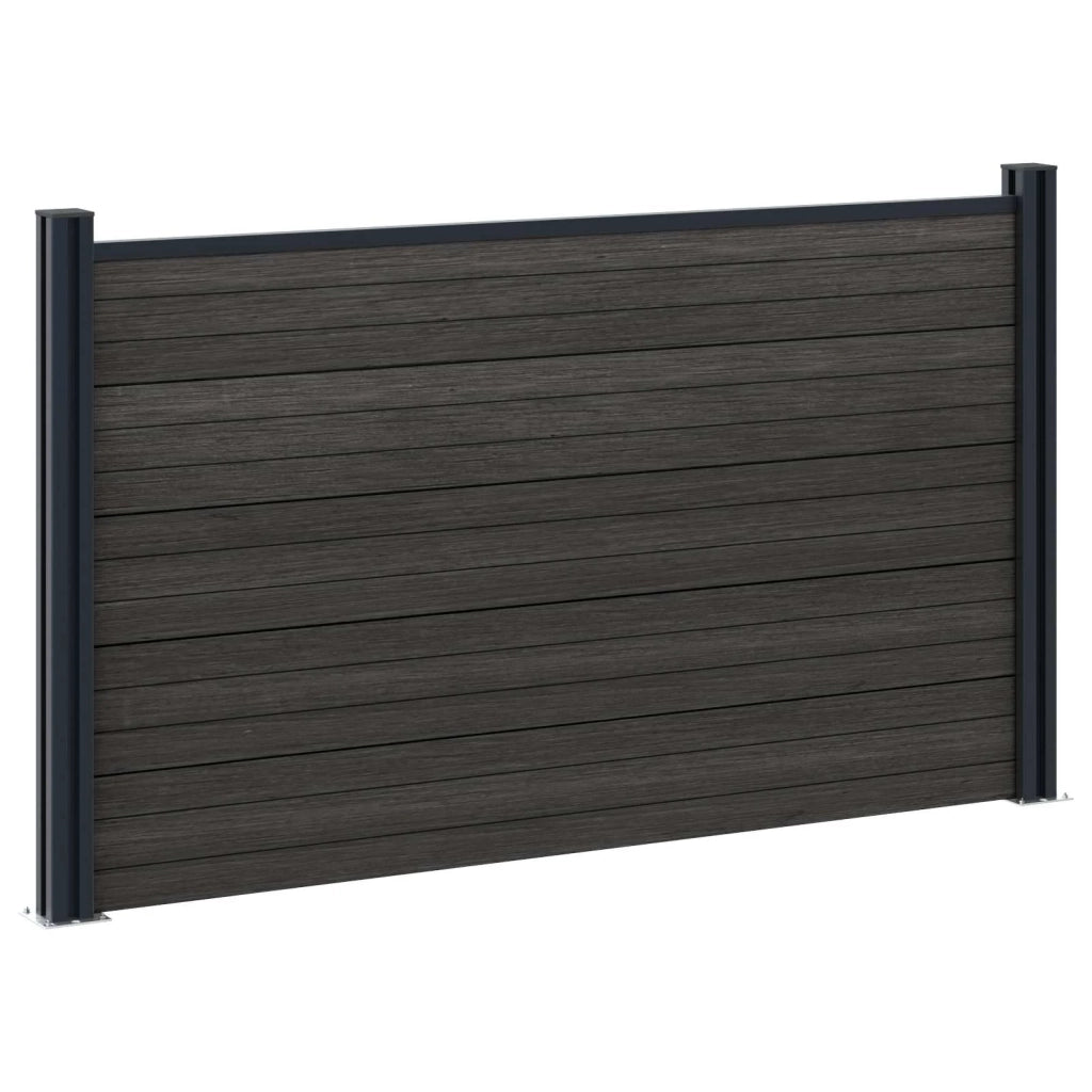 Pannello di Recinzione WPC e Alluminio Nero 42039072