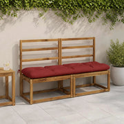 Cuscini per Panchina a 2 Pezzi VIANEN 100% Poliestere Rosso 952791