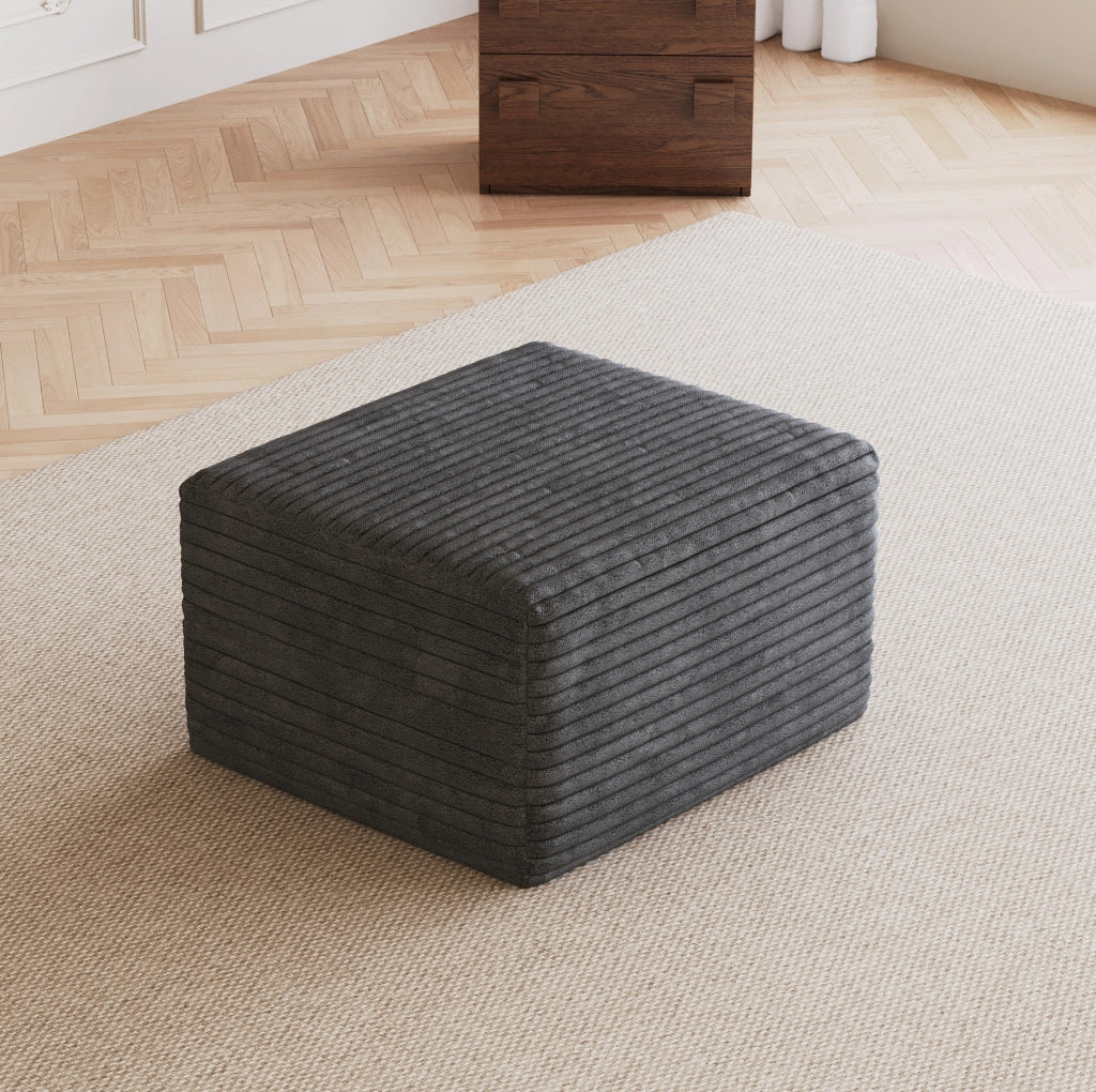 OTTOMANA modulare in tessuto corduroy Dark Grey