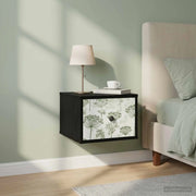 Mobiletto da comodino a parete GOTHA 2 pz Rovere Nero 8007508