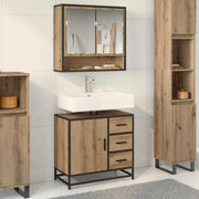 Set di mobili per il bagno con porta 2 pcs Rovere artigianale 3402507