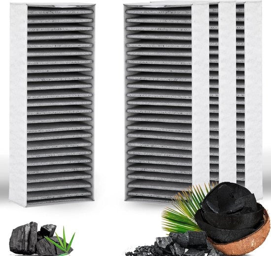 Filtro attivo sostitutivo a carbone (4 pezzi) - adatto per Siemens Bosch Neff Gaggenau Constructa - Filtro circolante accessori per aspirapolvere con HZ9VRCR0 HEZ9VRCR0 Z821VR0 CA282111 CZ9VRCR0