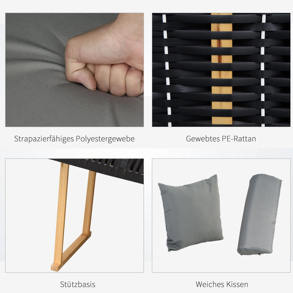 Strandkorb reclinabile 118x79x160 cm; grigio chiaro