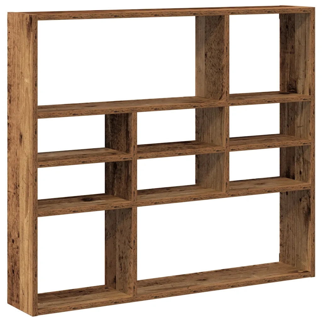 vidaXL Scaffale a Parete Legno Vecchio 90x16x78 cm Legno Multistrato