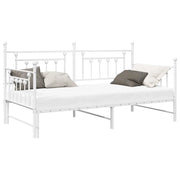 Letto singolo | Letto per adulti | Struttura per letto di giorno Bianco 90 x 200 cm Acciaio