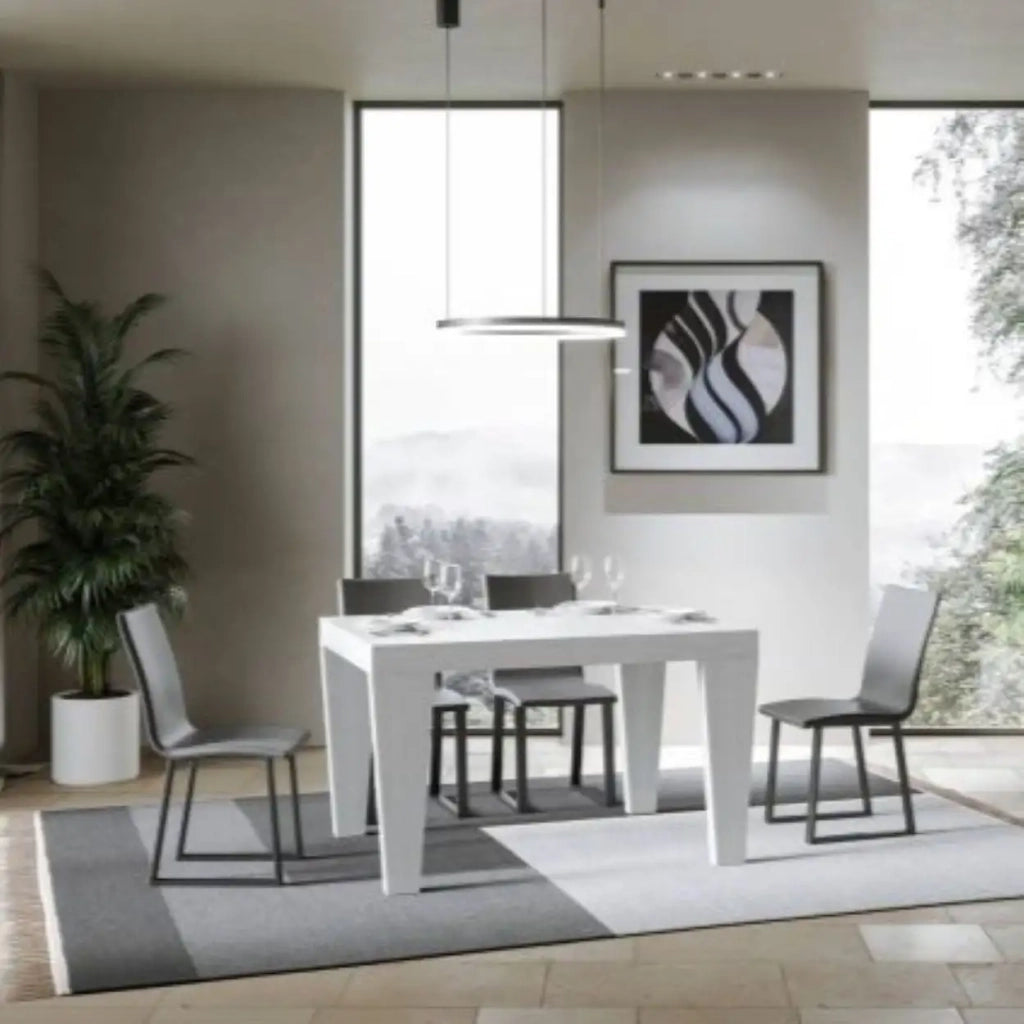 Tavolo allungabile 130/234x90 cm Spimbo colore bianco frassino