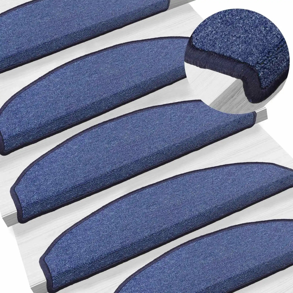 Tappetini per scale autoadesivi 15 pz | Gradini per Scale Blu 80 x 24,5 x 3,5 cm
