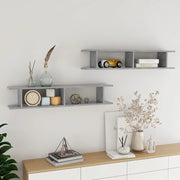 Mensole Parete 2pz Grigio Cemento 105x18x20cm Legno Multistrato 807209