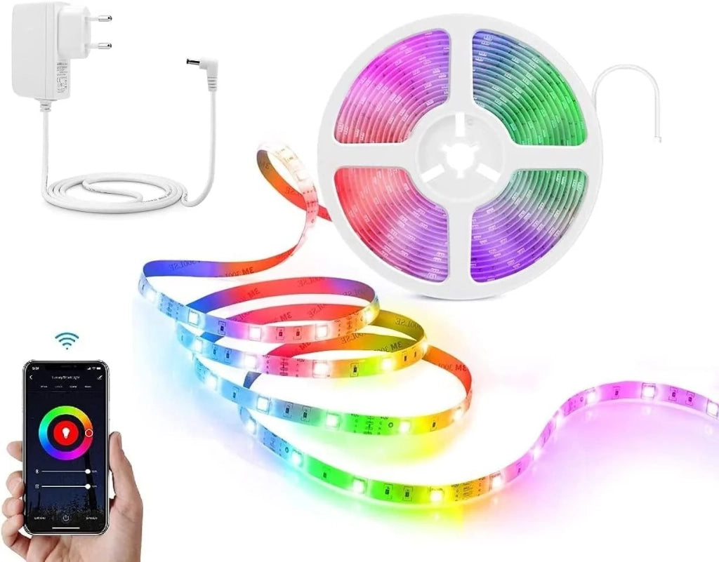 Homcloud Striscia LED 5 Metri Wi-Fi Bianco + Multicolore Intelligente
