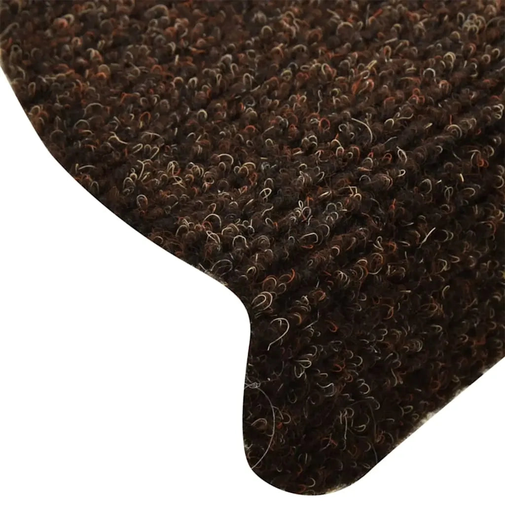 Tappetini per scale autoadesivi 5 pz | Gradini per Scale 65x21x4 cm marrone semicircolari grandi