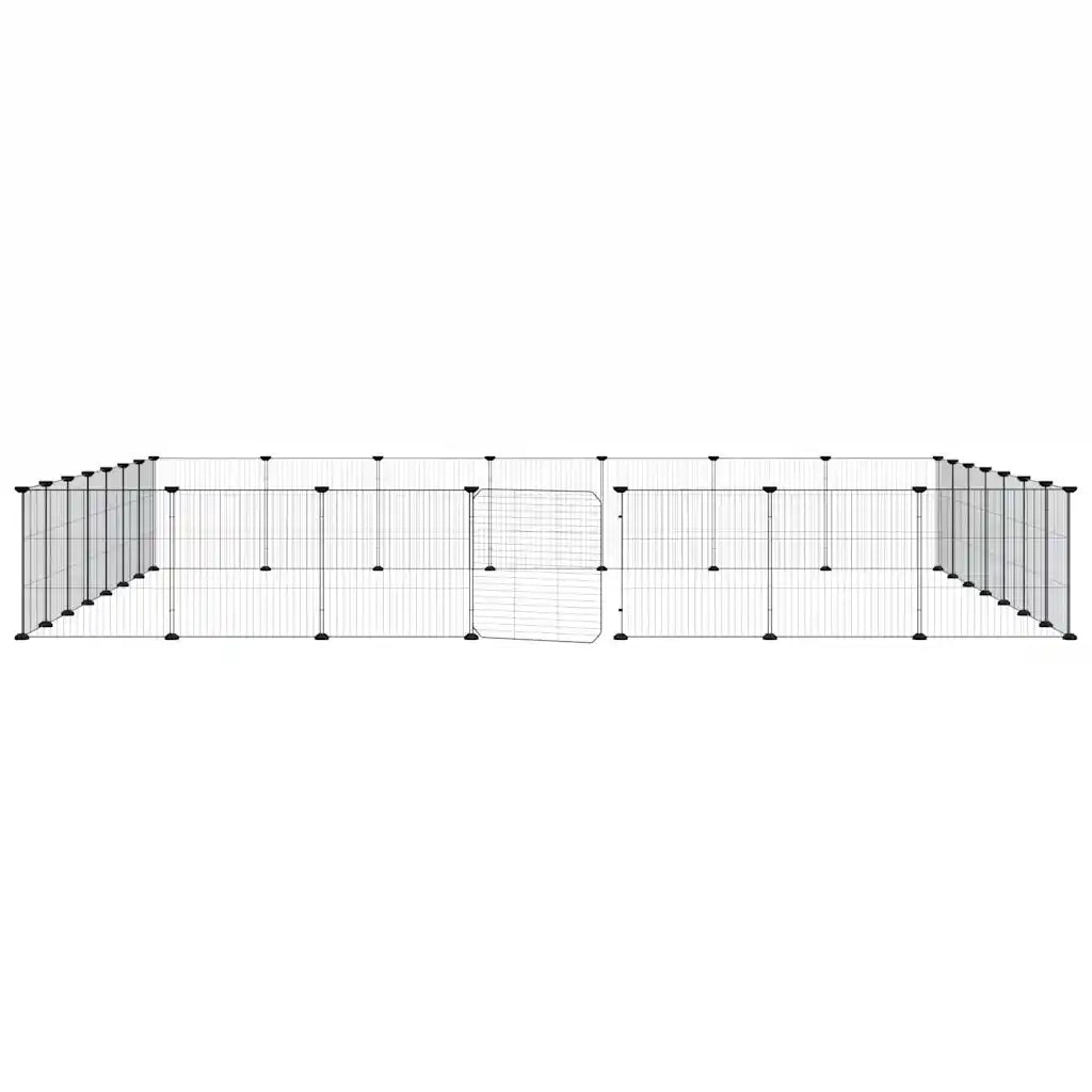 Gabbia per Animali 28 Pannelli con Porta Nero 35x35 cm Acciaio cod mxl 53872