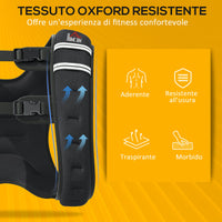 Giubbotto Zavorrato 10kg Traspirante con Tasca Portaoggetti e Spallacci 40x35 cm in tessuto Oxford Nero