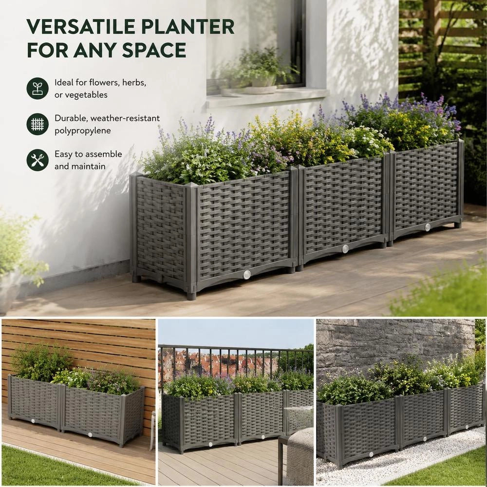 Raised Bed 160x40x38 Cm Polypropylene