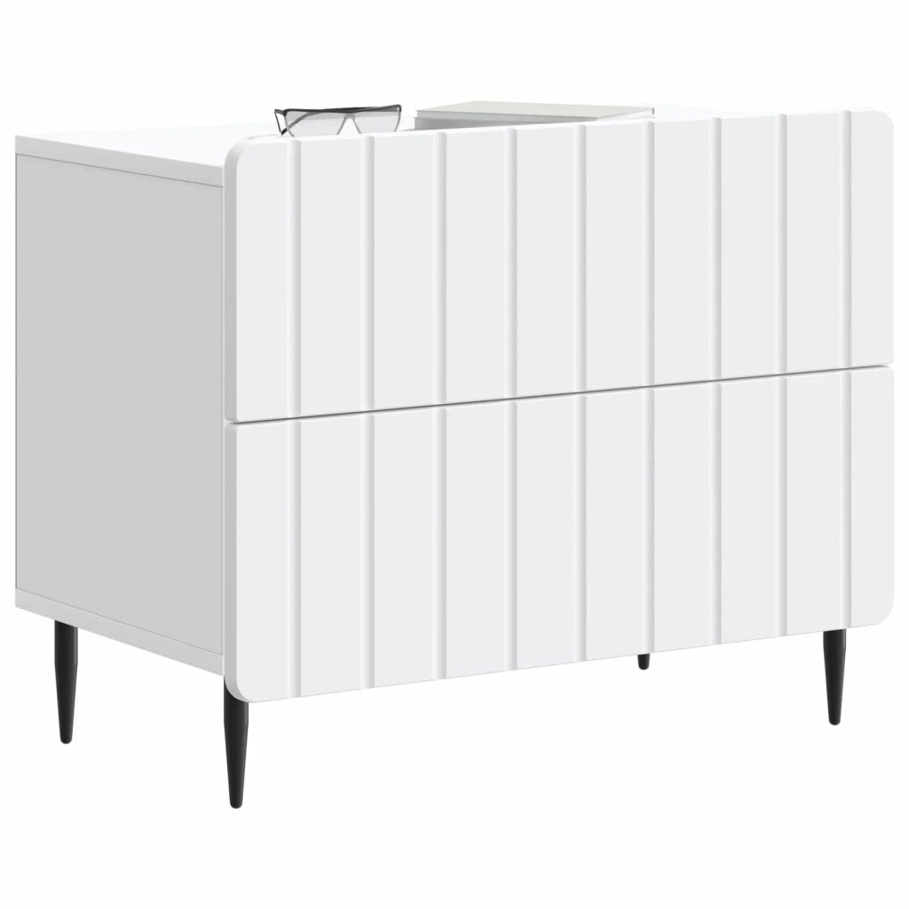 Armadio da Notte con cassetto Bianco 62 x 34,5 x 49,5 cm 894315