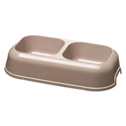 Set 6 ciotole doppie per cani in plastica riciclata 0,7 litri bordo antiscivolo e maniglie laterali colori assortiti Ferplast