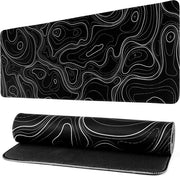 Matrice da Gioco XXL Estesa, Sostegno per Mouse da Scrivania, 31,5 x 11,8 Pollici Lungo Tastiera da Gioco, Matrice da Gioco 3 mm con Base Antiscivolo e Bordeggianti (Nera, Estesa)