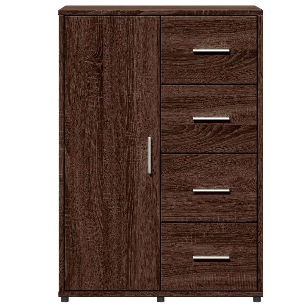 Credenza Rovere Marrone 60x31x84 cm in Legno Multistrato 840512