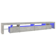 Mobile TV multimediale scaffale TV credenza mobile TV sala da pranzo soggiorno camera da letto con luci LED 290 x 36,5 x 40 cm grigio 02_0026582