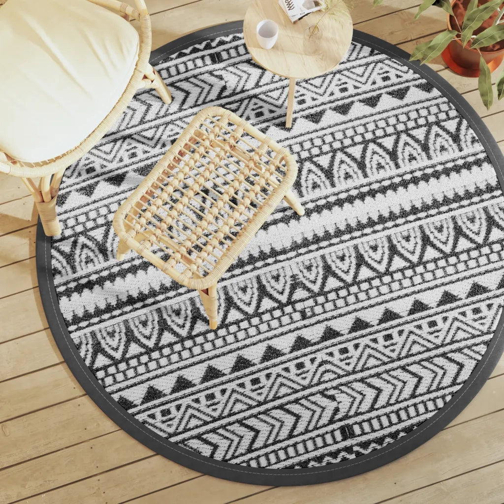 Tappeto da Esterni ARAKIL Nero ?160 cm in PP CFW9974153