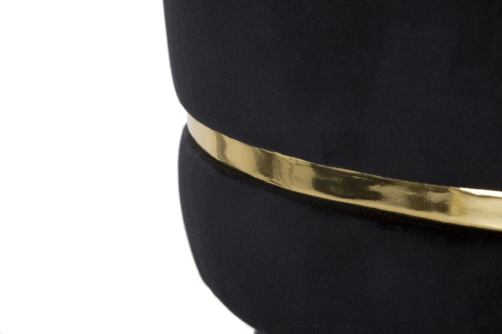 SGABELLO BAR PARIS NERO/GOLD CM � 35X74