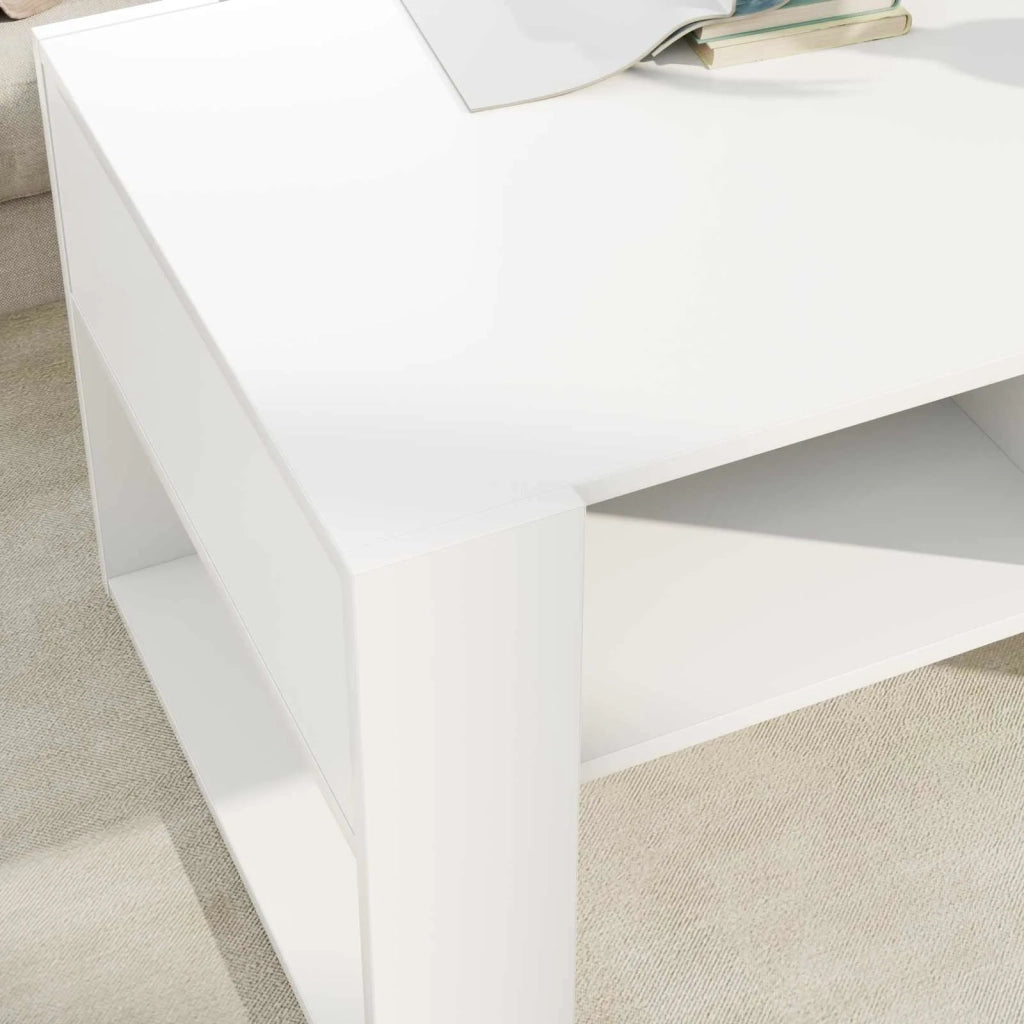 Tavolino da salotto Bianco 92 x 53 x 45 cm Legno multistrato