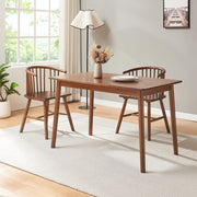 Tavolo da Pranzo Klijori Tavolo da Cucina in Legno di Hevea 140x70 cm Effetto Noce [en.casa]