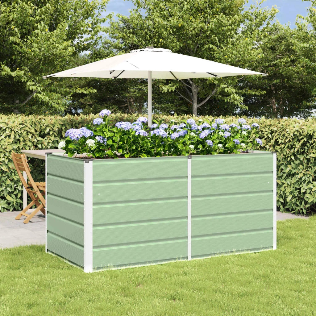 Fioriera | Cassetta per fiori | Vaso Verde 160 x 80 x 75 cm Acciaio