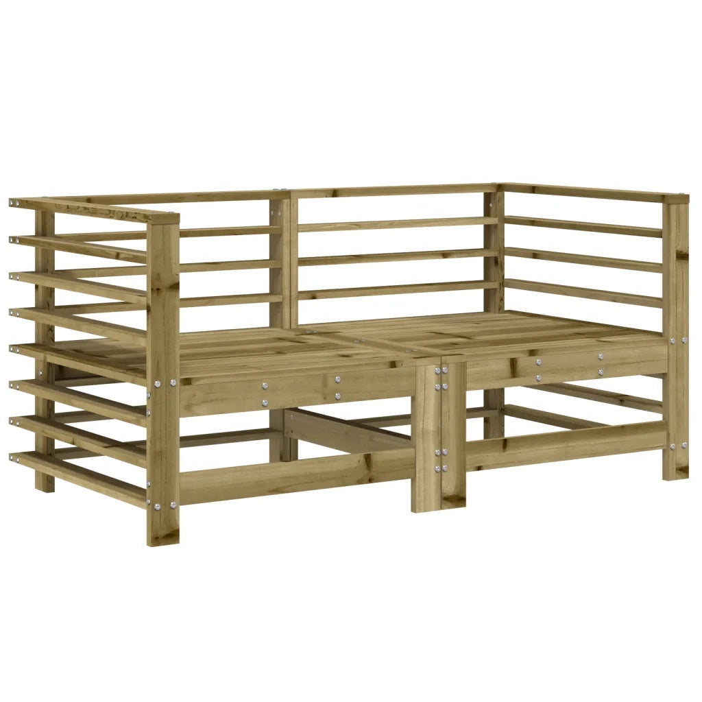 Divano componibile-Divani Angolari con Cuscini 2 pz in Legno Impregnato di Pino 970568