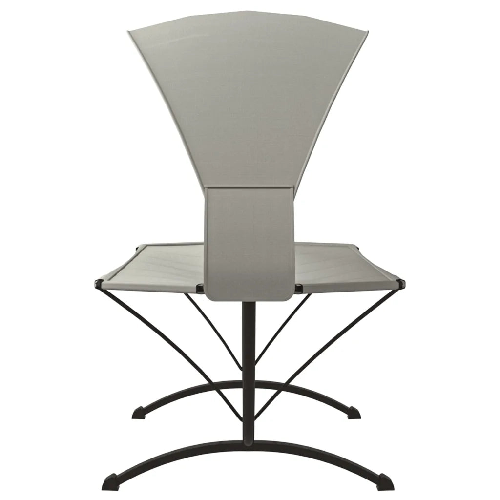 Lettino con Tettuccio Crema in Acciaio e Tessuto Oxford 317601