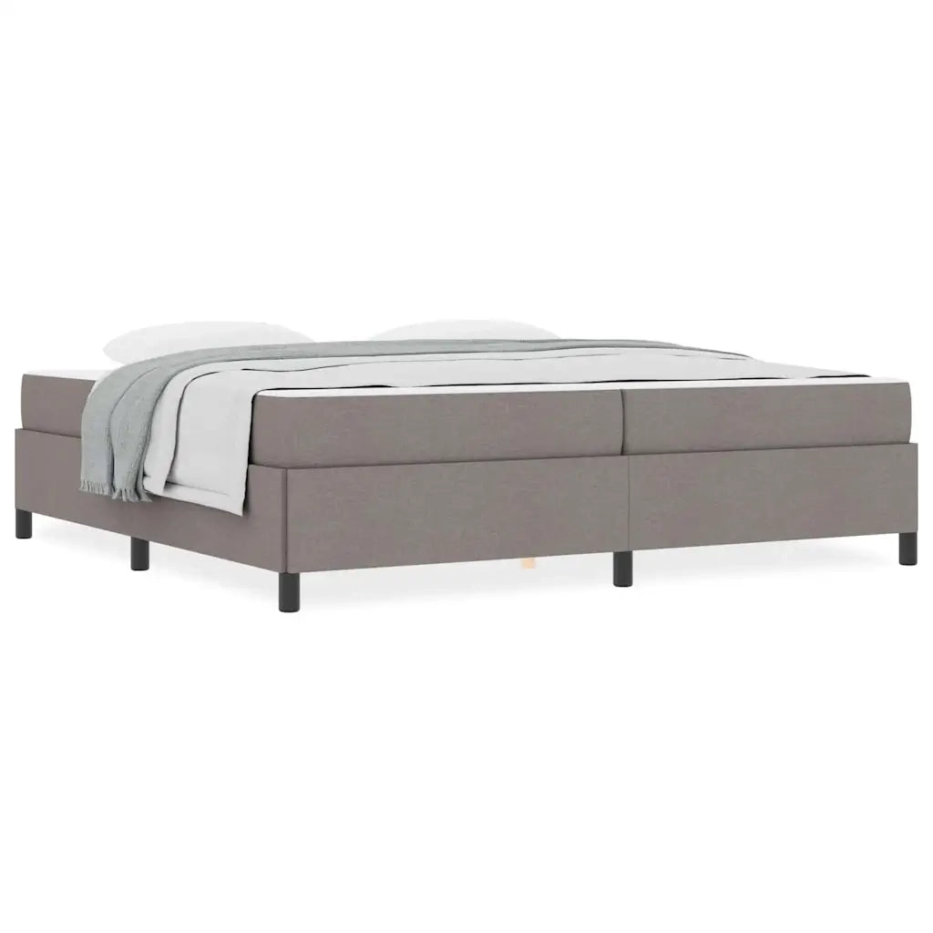 vidaXL Letto a molle Tortora e Nero 200 x 200 cm