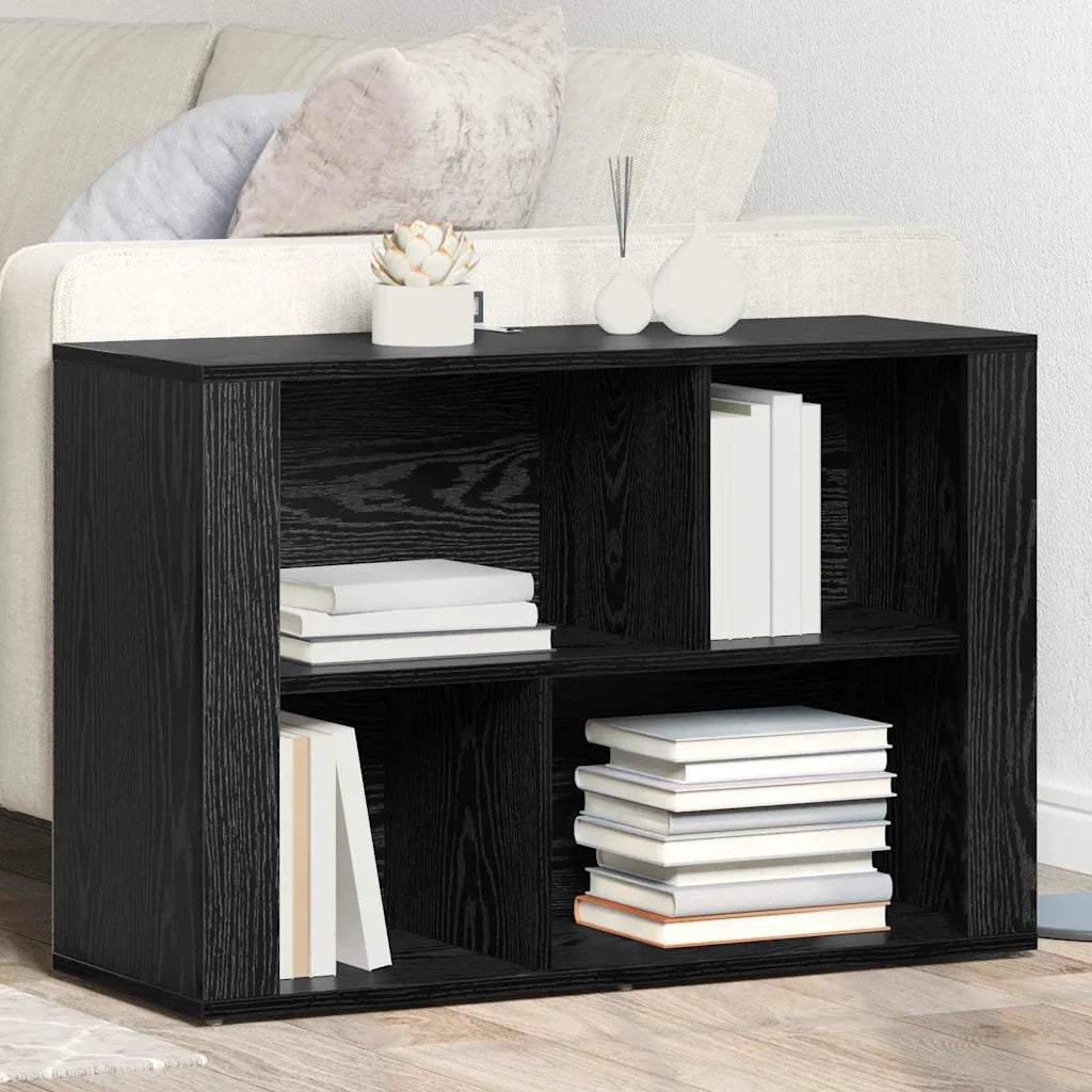 Credenza Rovere Nero 80 x 30 x 53 cm Legno ingegnerizzato 881101