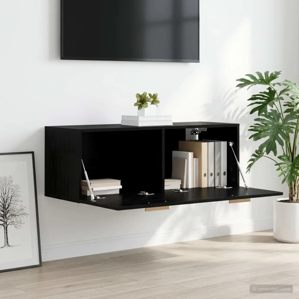Armadietto a muro Rovere nero 100 x 36,5 x 35 cm 8009827