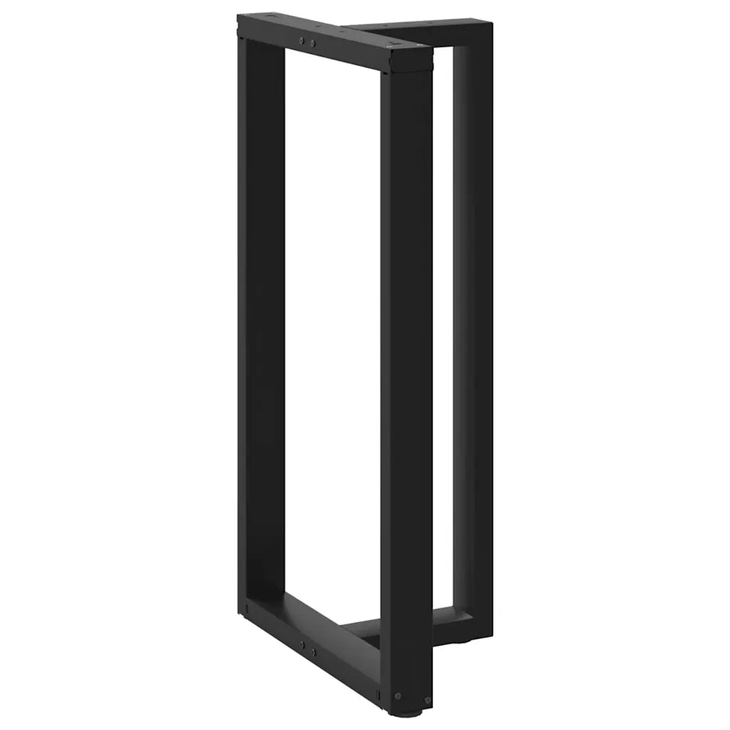 Gambe per tavolo da bar a forma di T 2 pz nere 60x35x(110-111) cm in acciaio 4013104