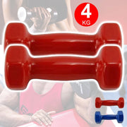 Trade Shop - Coppia Di Manubri In Vinile Da 4 Kg Ognuno Manubri Pesi Palestra Fitness Sport -