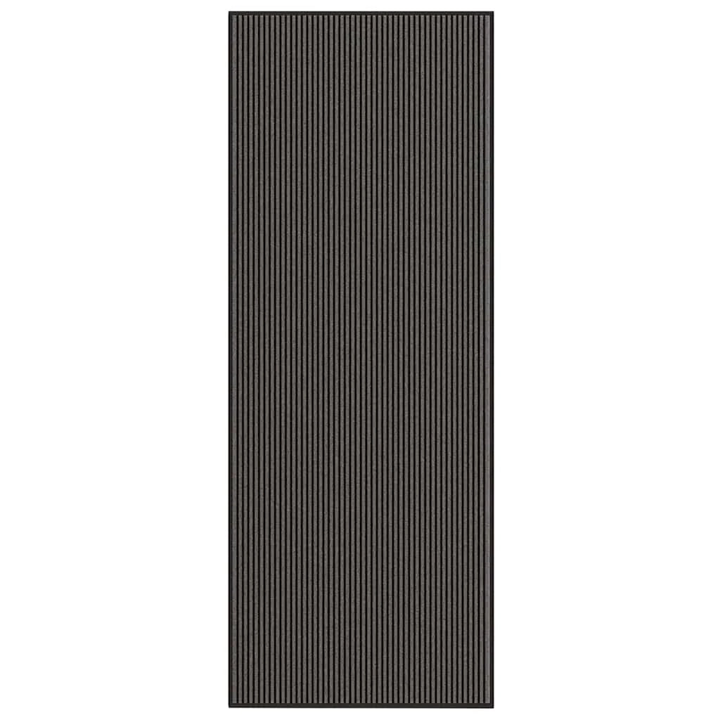 Zerbino antiscivolo a righe per interni ed esterni 115 x 300 cm PP nero 02_0058144