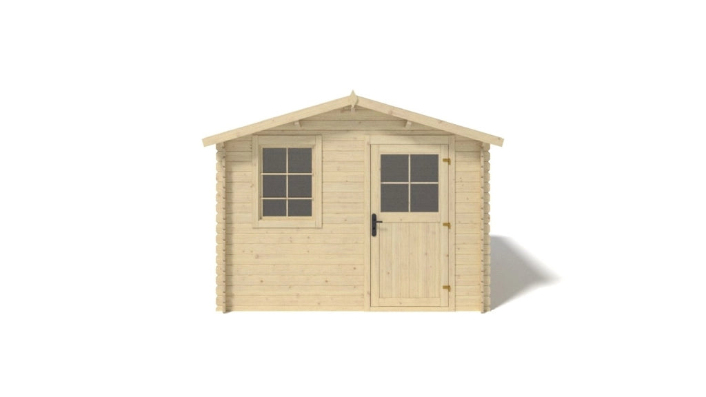 Casetta da giardino in legno - 7.5m2 - 3x2.5m - 28mm - colore: naturale - DOM469 - ALTANKA