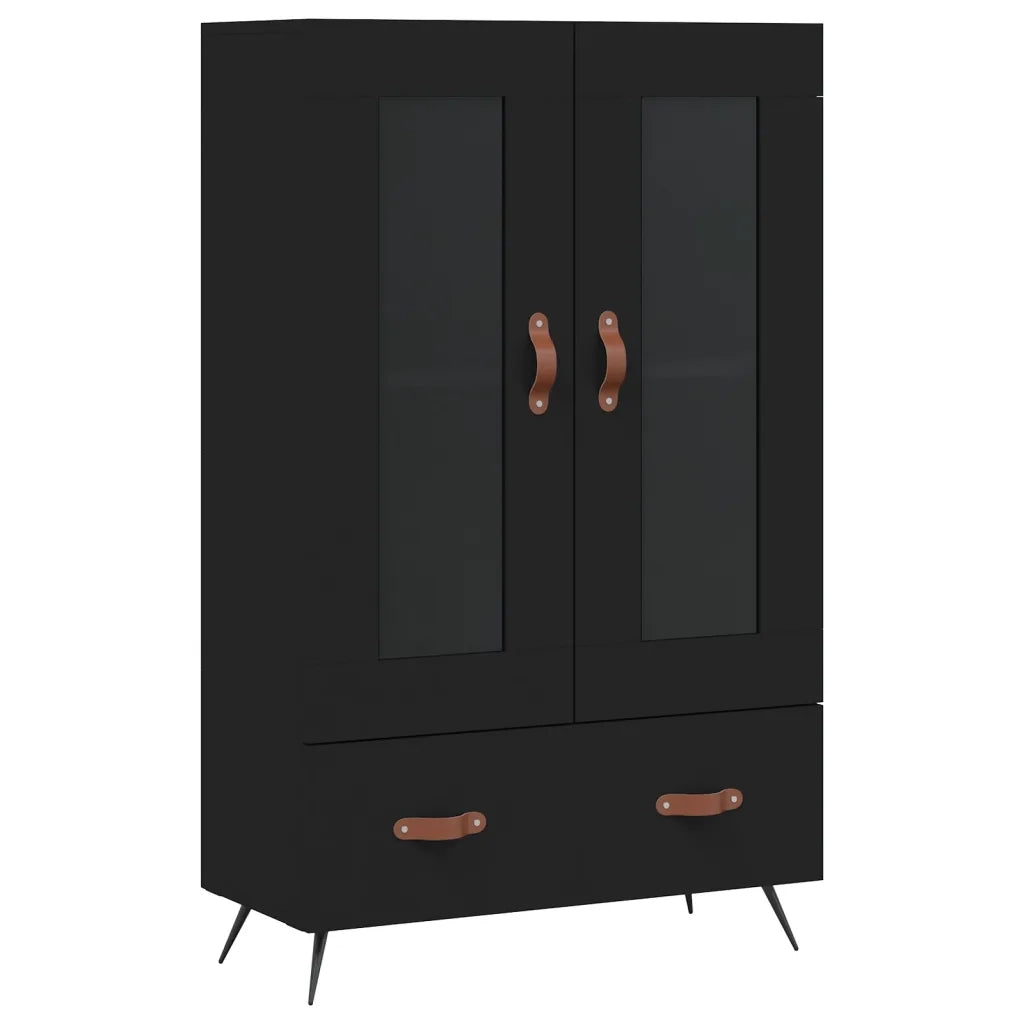 Credenza Nera 69,5x31x115 cm in Legno Multistrato 828269