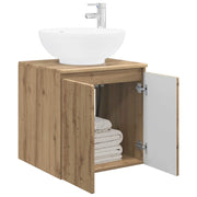 Mobile Lavabo | Armadio Lavabo da Parete Rovere Artigianale 49,5 x 44,5 x 65 cm