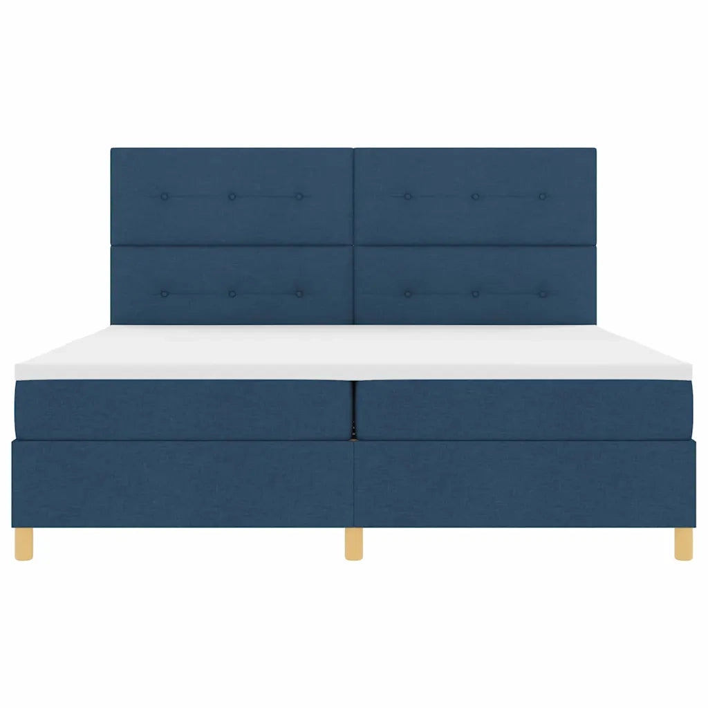 Letto a Sorgente LED con materasso Blu 200 x 200 cm Tessuto 3343130
