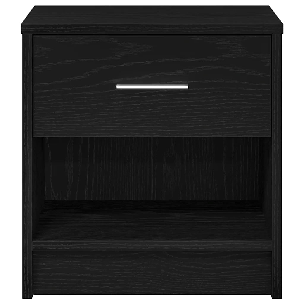 Comodino con Cassetto Nero 39x28x41 cm
