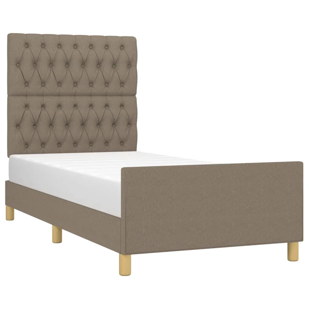 Giroletto con Testiera Tortora 90x200 cm in Tessuto cod mxl 61418