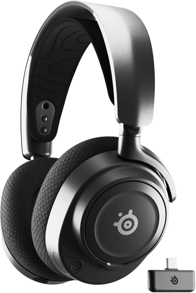 Arctis Nova 7 Cuffia da gaming multipiattaforma wireless - Driver magnetici al neodimio - 2.4GHz + Bluetooth mixabile - Batteria USB-C da 38 ore - Mic ClearCast Gen2 AI - PC, PS5,VR,Mobile