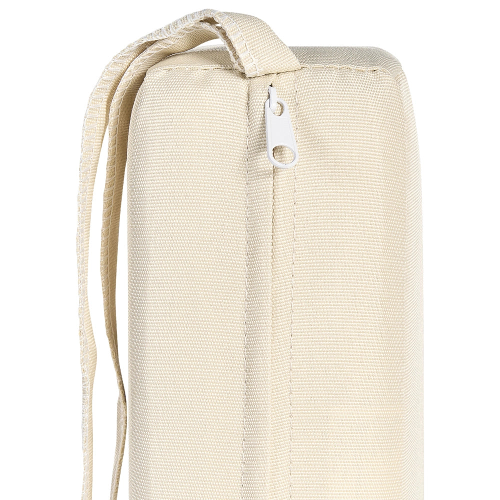 Divano da giardino a 4 posti in metallo bianco e beige Acciaio a 4 posti con cuscini Moderno Outdoor